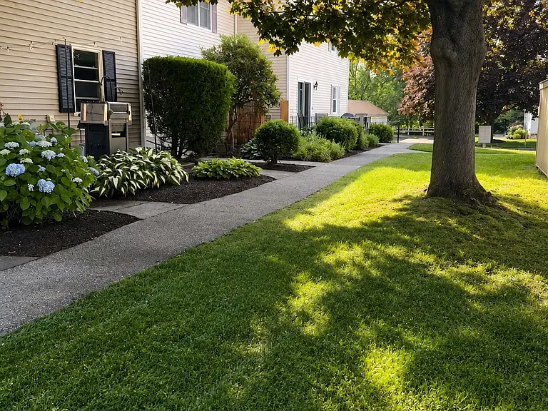 walking path to dumpsters and carports
