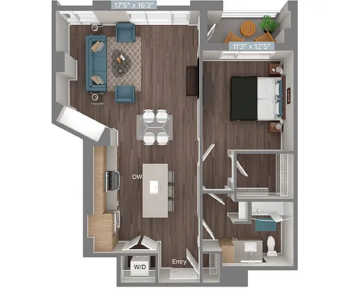 Floor plan A6-852S-2-1208
