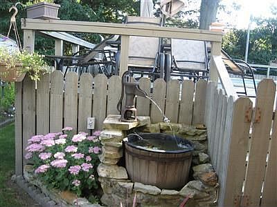 Fountain near deck