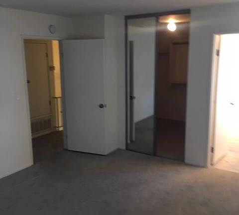 mirrored door to walk in closet