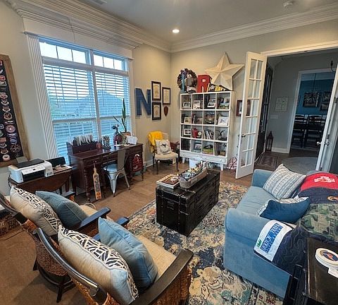 Office/Den with French doors.