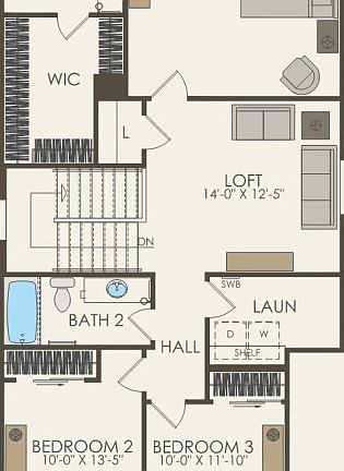 Second Floor 3 br 2.5 ba