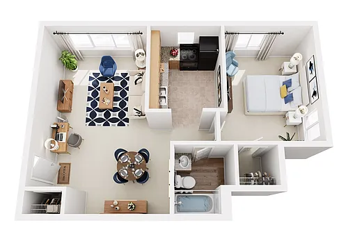 Floor plan 1 Bedroom Executive