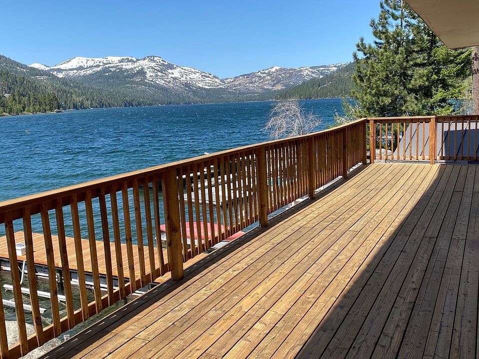 Huge private deck over lake.