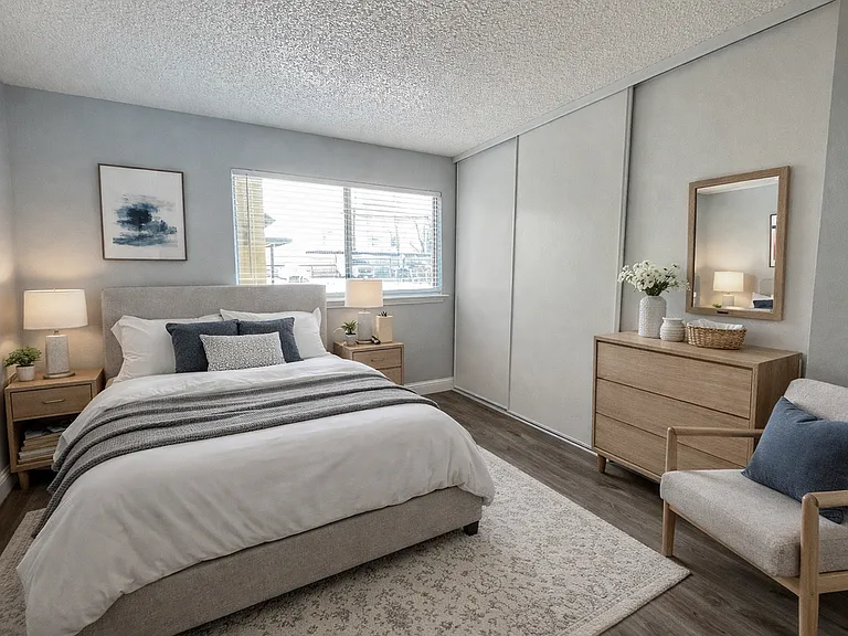 bedroom staged