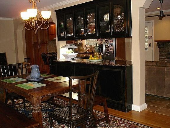 Walls removed for open plan