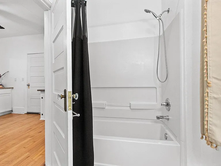 Shower in your private bathroom off the kitchen