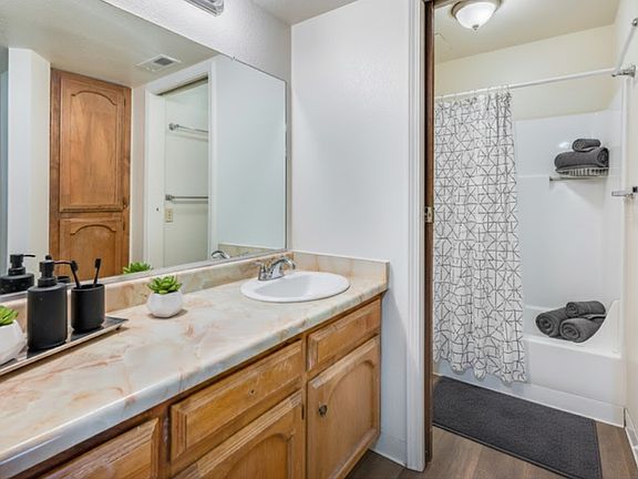 Bathroom staged