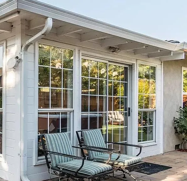 View of sunroom from patio