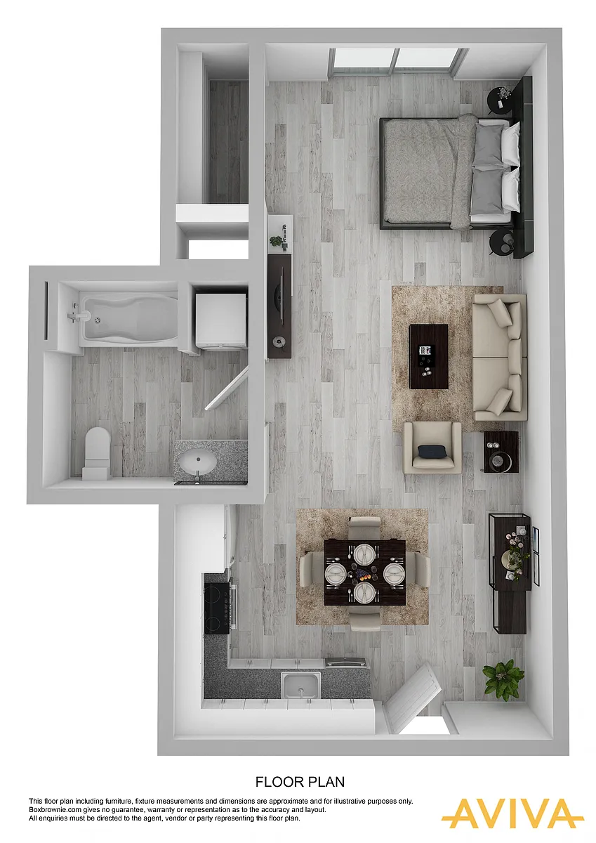Floor plan Studio A - Alt 1