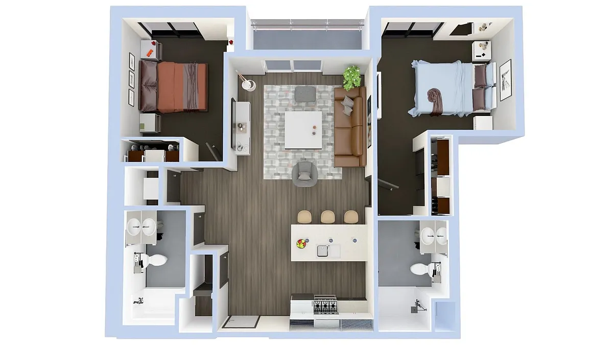 Floor plan B1a- Large Balcony