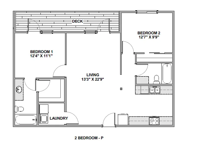 Floor plan 2 Bedroom P