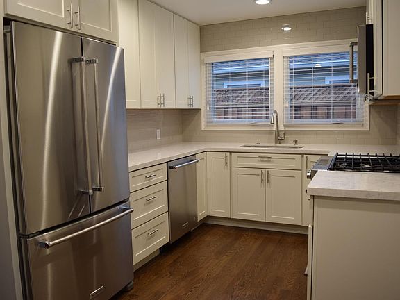 Newly renovated kitchen with stainless KitchenAid appliances