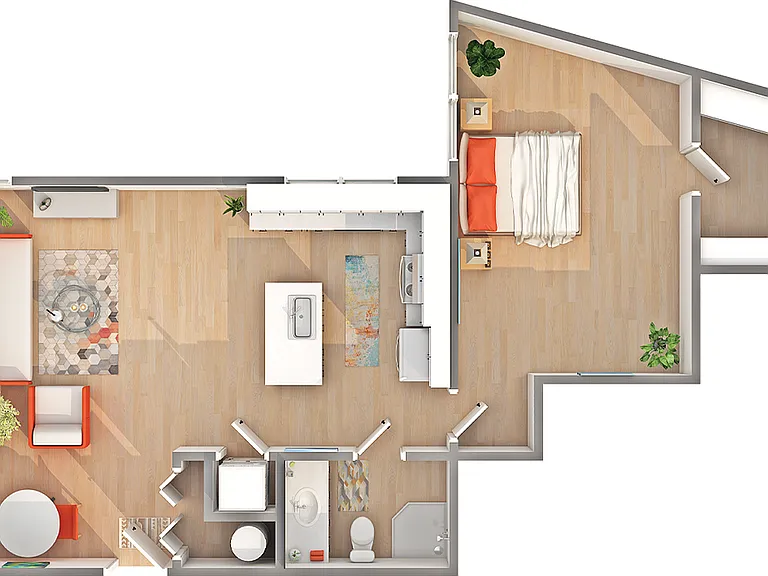 A5 | 1-Bedroom Floorplan A5 | 1-Bedroom Floorplan