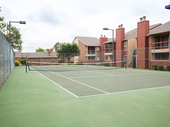 Play a friendly game of tennis with your neighbors!
