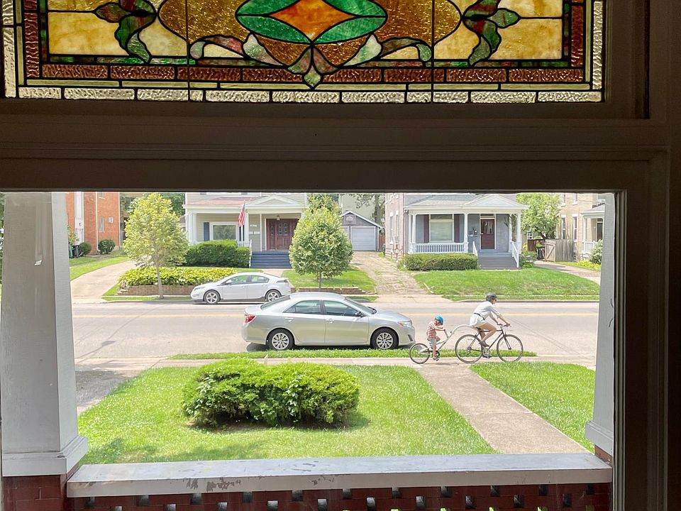 View through living room front window