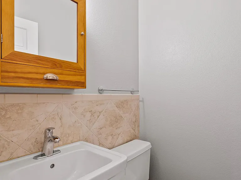 Main level half bath.