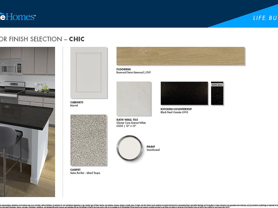 Almond-colored cabinets and quartz countertops