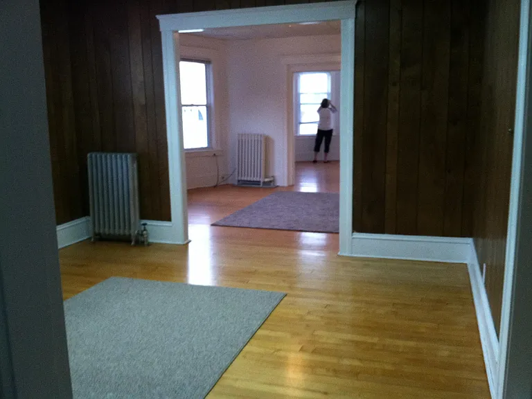 View from kitchen of all three rooms