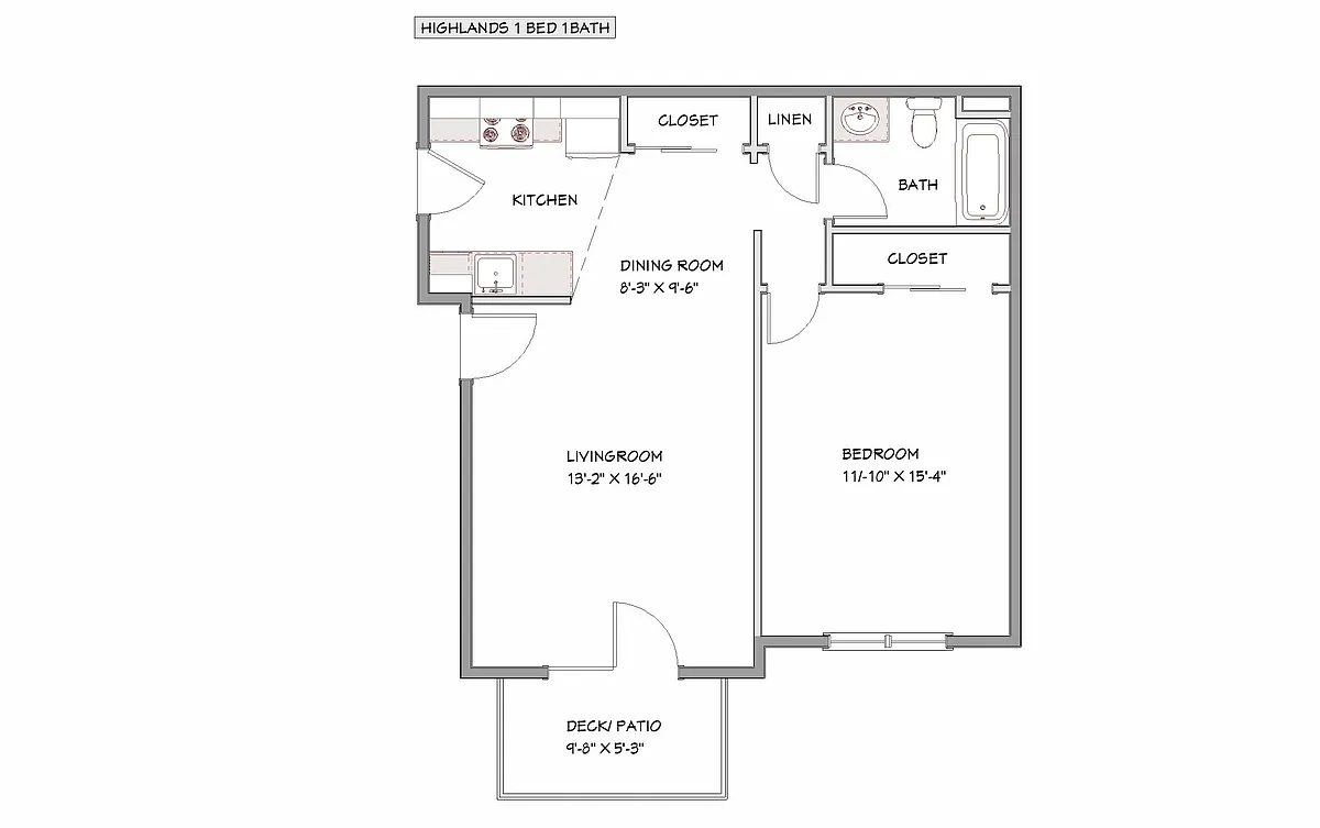 Floor plan 1 Bedroom