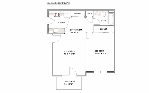 Floor plan 1 Bedroom