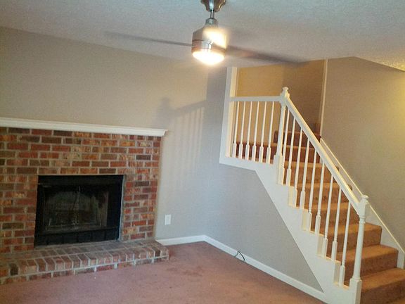 Living room with fireplace