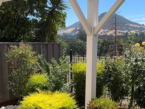 View of patio and Mt. Diablo.