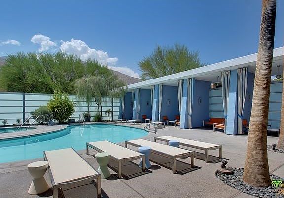 Pool with cabanas