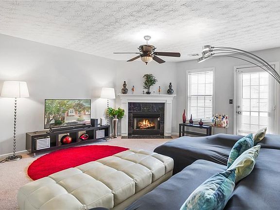 Living room with fire place