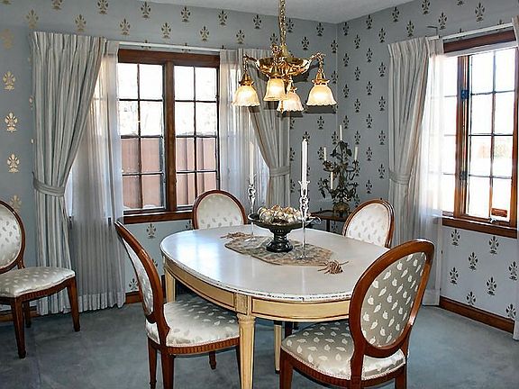 Formal dining room is off of the living room and eat-in kitchen