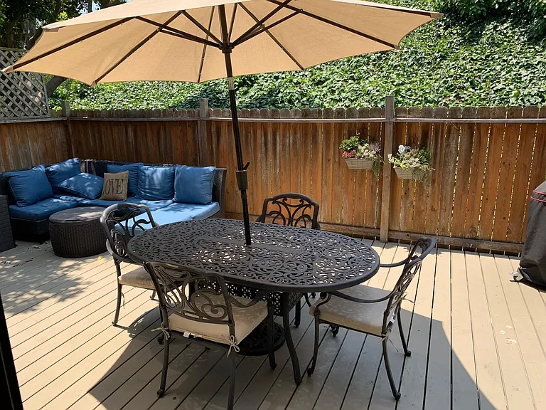 Large back patio deck
