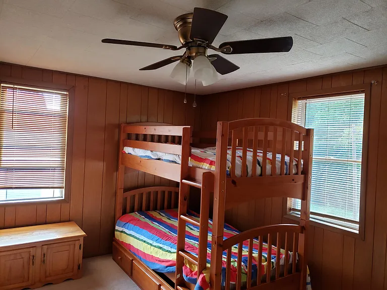 Upstairs bunk beds