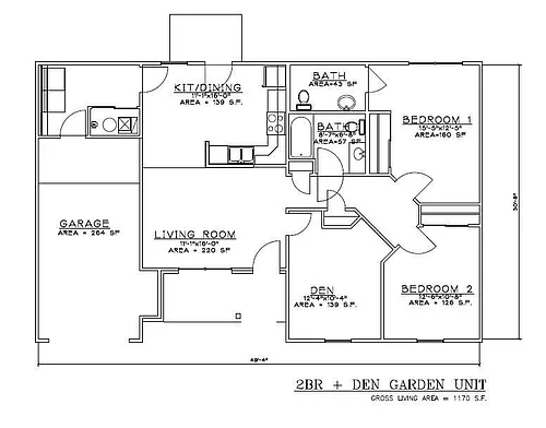 Floor plan 2 Bedroom B