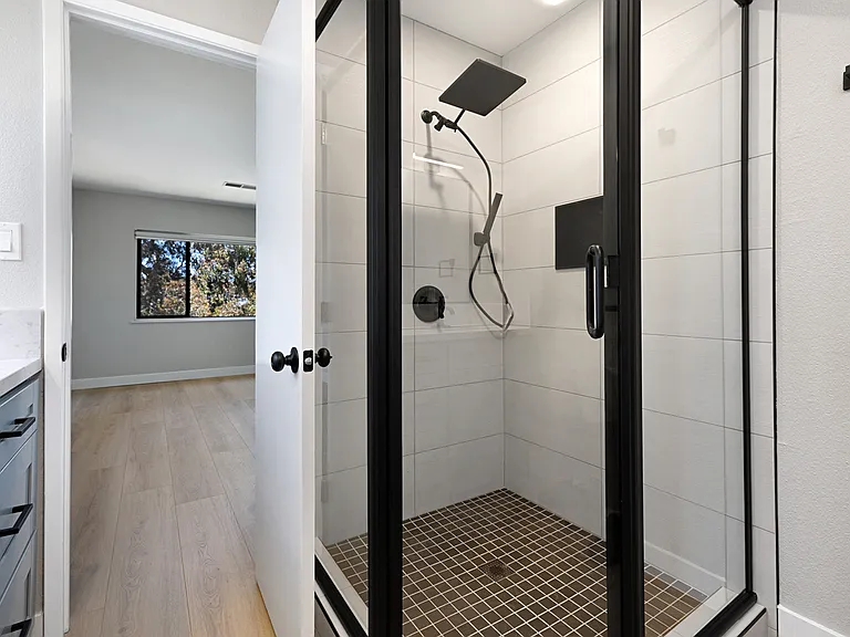 Primary ensuite bath with walk-in shower