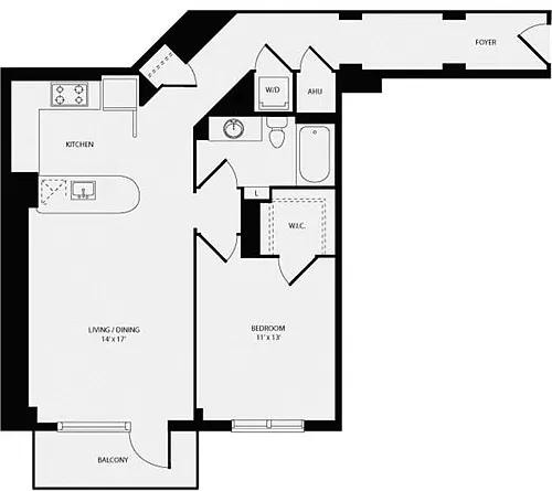 Floor plan 1 Bedroom X