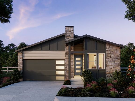 Harmony at Sterling Ranch Plan 2 Mid Century Modern Elevation