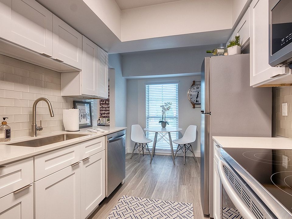 Model apartment kitchen and dining area