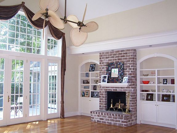 Living room with fireplace