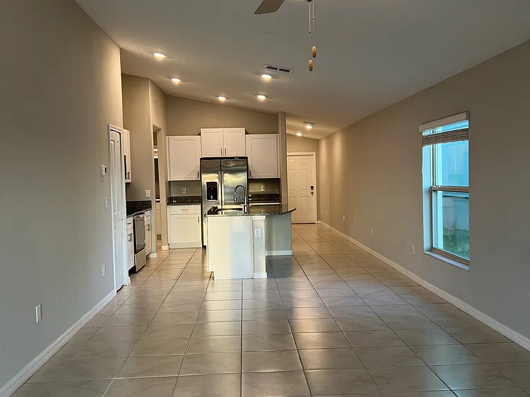 Living Room view from backyard patio sliding door