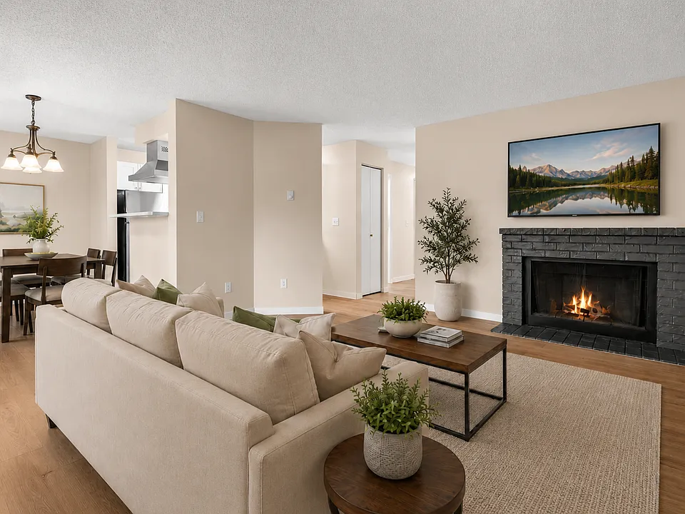 Staged 2-Bed Living Room
