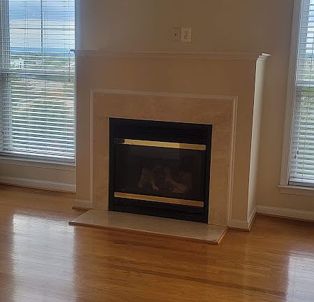 The entire home has wooden flooring, no carpet. Easy to clean and helping to keep the home allergen free
