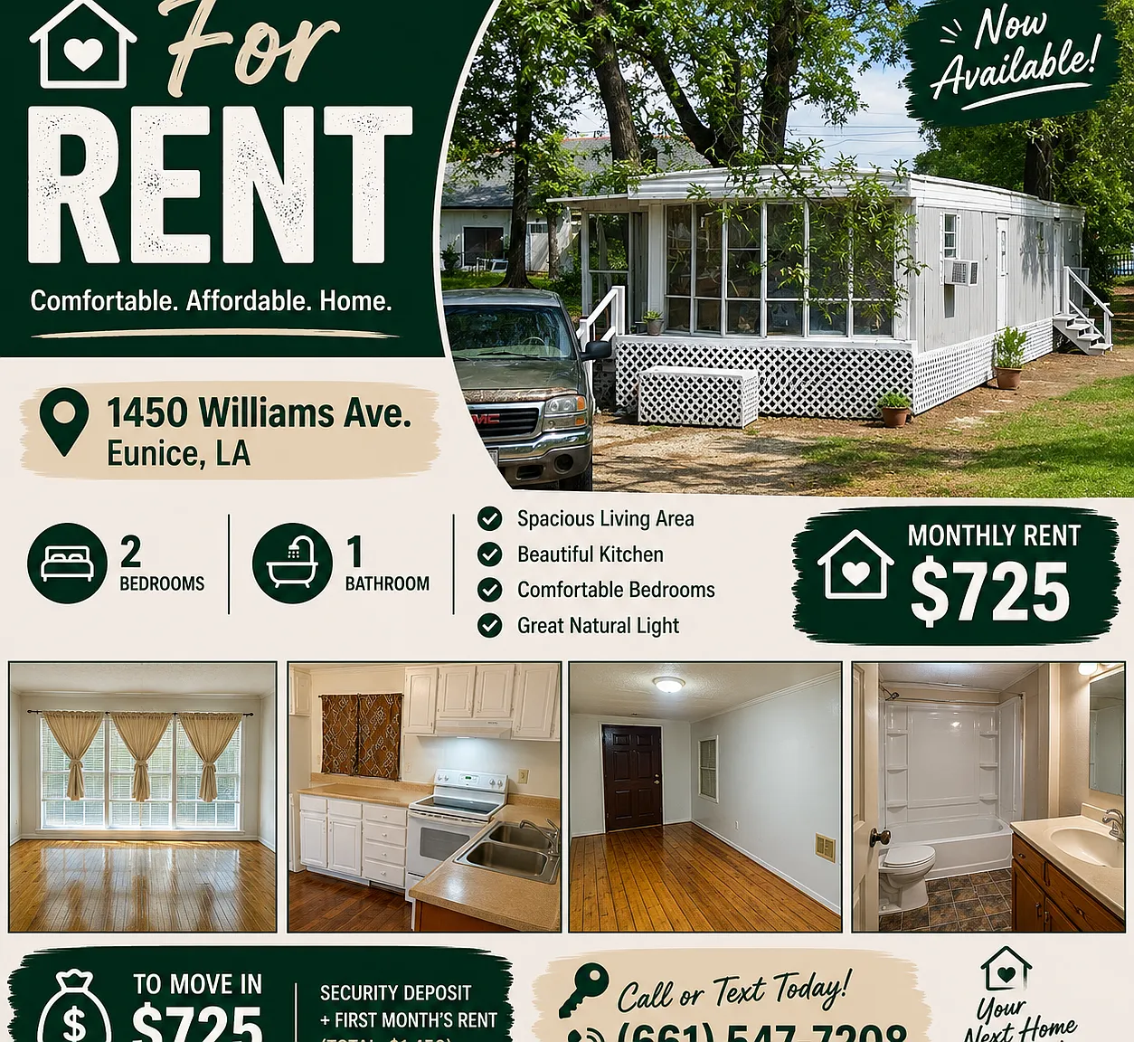 2 bed, $725 — Photo 1
