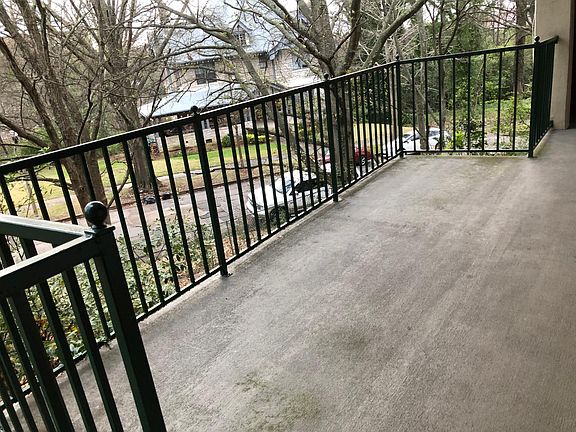 Spacious patio area overlooking historic Highland neighborhood.