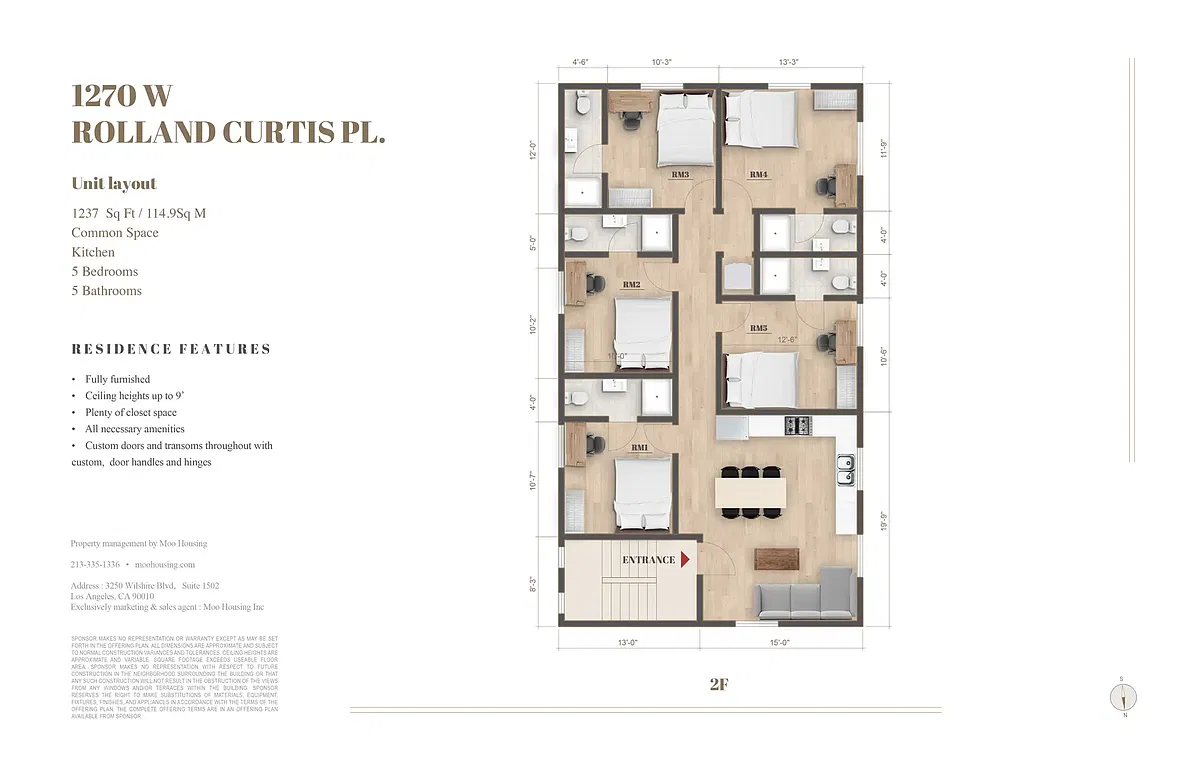 Floor plan Private Room at 1270 Rolland Curtis Pl - 5B5B