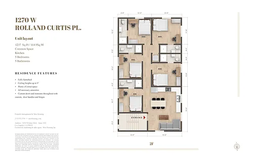 Floor plan Private Room at 1270 Rolland Curtis Pl - 5B5B