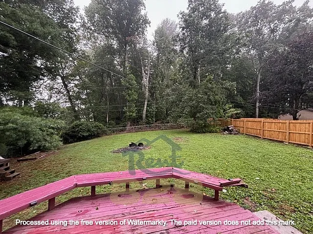 private back yard with deck