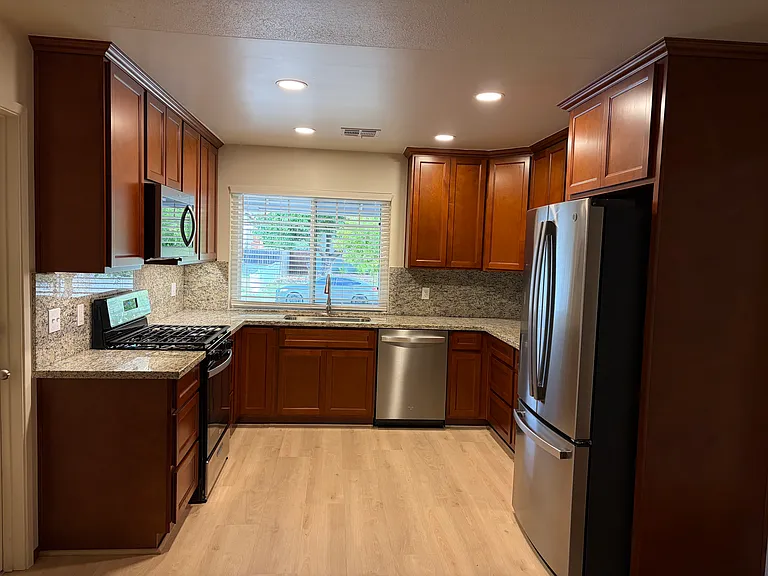 Newly remodeled kitchen with upgraded appliances
