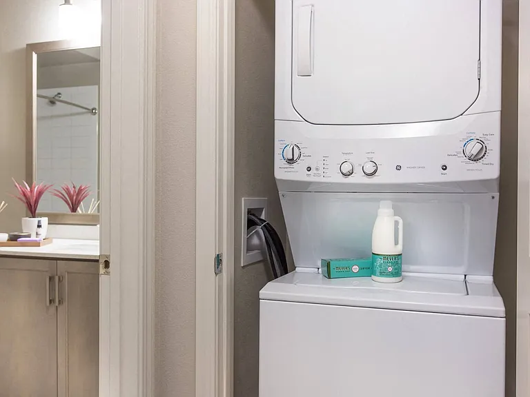 In-home washer and dryer for your convenience.