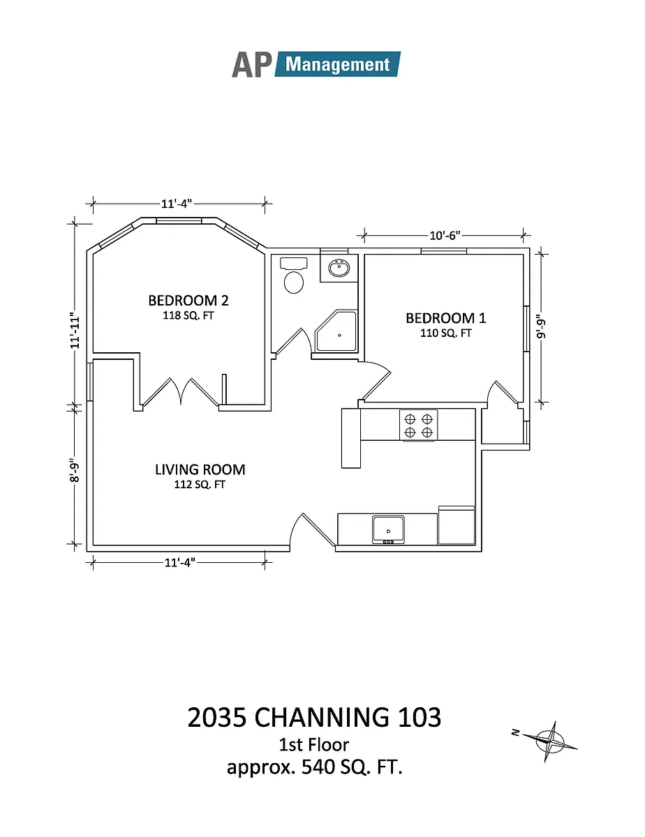 Floor plan 2-bedroom