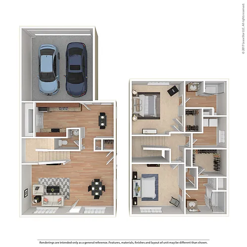 Floor plan 2 Bedroom - B1